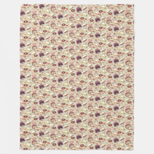 Sweet Desserts Fleece Deken (Voorkant)