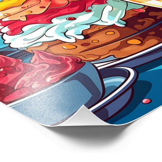 Sweet Desserts Foto Afdruk (Hoek)