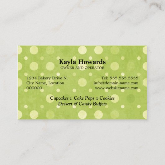 Sweet Desserts Visitekaartje (Achterkant)