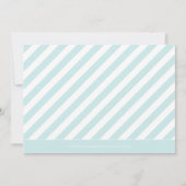 Sweet Diagonals Foto Baptisme Uitnodiging - Blauw (Achterkant)