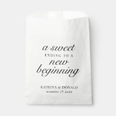 Sweet die eindigt op een nieuwe, beginnende bruilo bedankzakje (Voorkant)