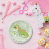 Sweet Dinosaur Boys Baby shower 7-inch Bord (Feest)