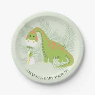 Sweet Dinosaur Boys Baby shower 7-inch Bord