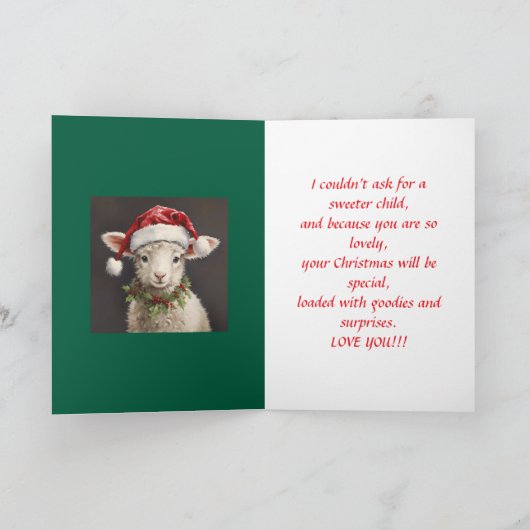 SWEET DOCHTER KERSTMIS KAART (Binnen)