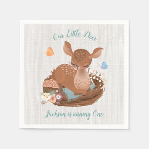 Sweet doe Deer Baby shower servetten