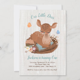 Sweet doe Deer Birthday Party - Uitnodigingen