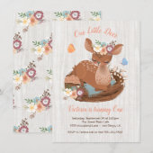 Sweet doe Deer Birthday Party - Uitnodigingen (Voorkant / Achterkant)