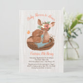 Sweet Doe en Momma Deer Baby douche Uitnodigingen (Staand voorkant)