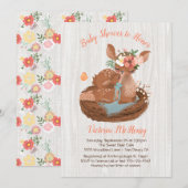 Sweet Doe en Momma Deer Baby douche Uitnodigingen (Voorkant / Achterkant)