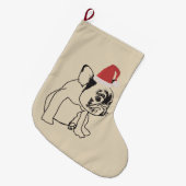 Sweet Dog French Bulldog Dog Grote Kerstsok (Voorkant (Hangend))