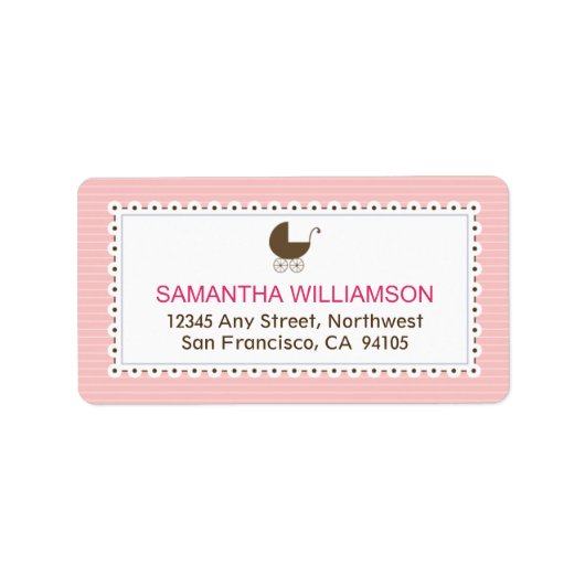 Sweet Doily Return Address Labels (roze) (Voorkant)