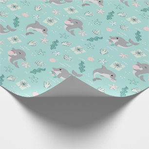 Sweet Dolphin Kerstmis Cadeaupapier