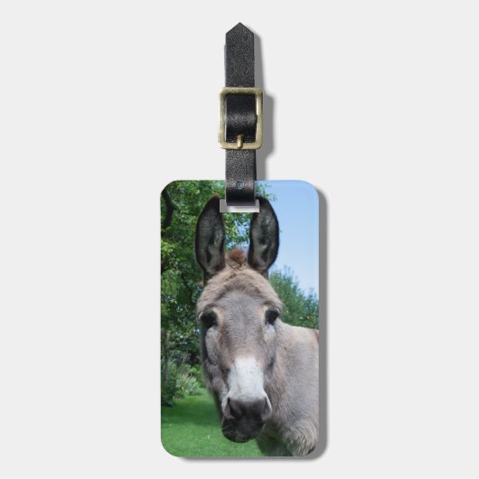 Sweet Donkey Portrait Bagagelabel (Voorkant verticaal)
