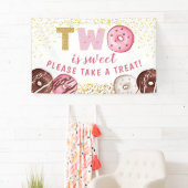 Sweet Donut 2e verjaardag party neemt een Treat Ba Spandoek (Insitu)