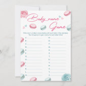 Sweet Donut Baby shower Baby Naam Game Kaart (Voorkant)