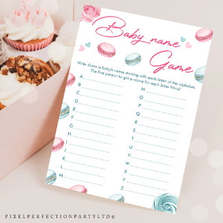 Sweet Donut Baby shower Baby Naam Game Kaart