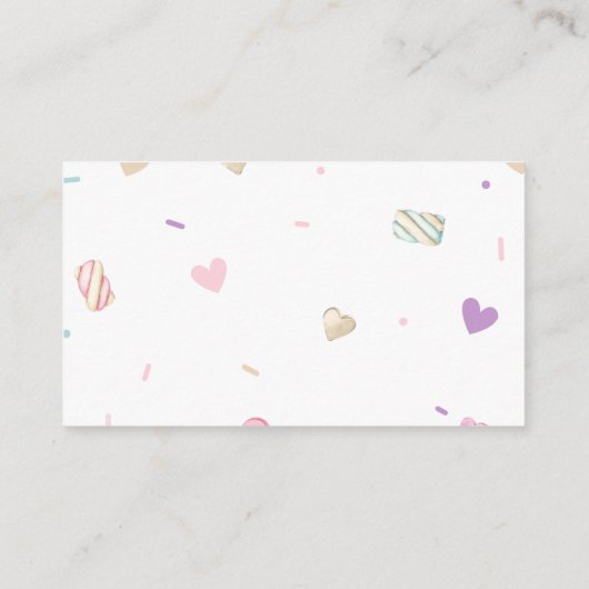 Sweet Donut Baby shower Luier Raffle Ticket Informatiekaartje (Achterkant)