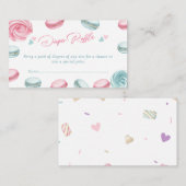 Sweet Donut Baby shower Luier Raffle Ticket Informatiekaartje (Voorkant / Achterkant)