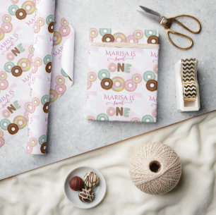 Sweet Donut Birthday Kleurrijke Kinder partij - Cadeaupapier