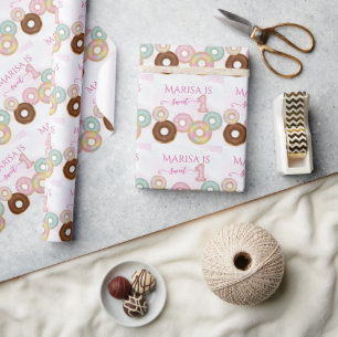 Sweet Donut Birthday Kleurrijke Kinder partij - Cadeaupapier