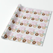 Sweet Donut Birthday | Kleurrijke Kinder partij - Cadeaupapier (Uitgerold)