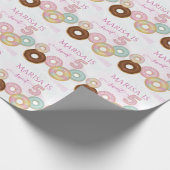 Sweet Donut Birthday | Kleurrijke Kinder partij - Cadeaupapier (Hoek)