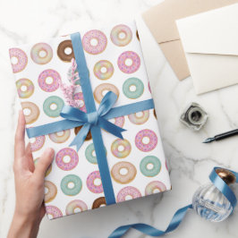Sweet Donut Birthday | Kleurrijke Kinder partij - Cadeaupapier