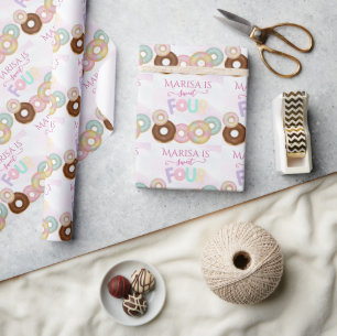 Sweet Donut Birthday   Kleurrijke Kinder partij - Cadeaupapier