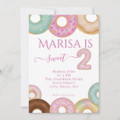 Sweet Donut Birthday | Kleurrijke Kinder partij - Kaart (Voorkant)