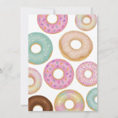 Sweet Donut Birthday | Kleurrijke Kinder partij - Kaart (Achterkant)