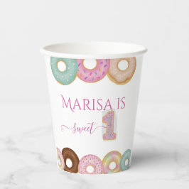 Sweet Donut Birthday | Kleurrijke Kinder partij - Papieren Bekers