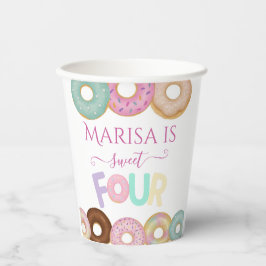 Sweet Donut Birthday | Kleurrijke Kinder partij - Papieren Bekers