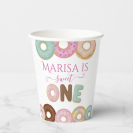 Sweet Donut Birthday | Kleurrijke Kinder partij - Papieren Bekers