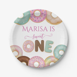 Sweet Donut Birthday | Kleurrijke Kinder partij - Papieren Bordje