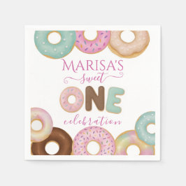 Sweet Donut Birthday | Kleurrijke Kinder partij - Servet