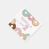 Sweet Donut Birthday | Kleurrijke Kinder partij - Servet (Hoek)