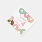 Sweet Donut Birthday | Kleurrijke Kinder partij - Servet (Hoek)