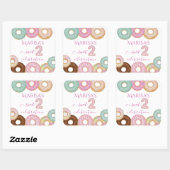 Sweet Donut Birthday | Kleurrijke Kinder partij - Vierkante Sticker (Vel)