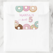 Sweet Donut Birthday | Kleurrijke Kinder partij - Vierkante Sticker (Tas)