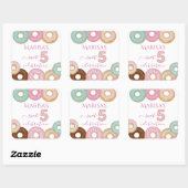 Sweet Donut Birthday | Kleurrijke Kinder partij - Vierkante Sticker (Vel)