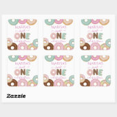 Sweet Donut Birthday | Kleurrijke Kinder partij - Vierkante Sticker (Vel)