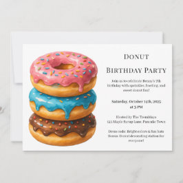 Sweet Donut Brunch | verjaardagsfeest Kaart