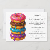 Sweet Donut Brunch | verjaardagsfeest Kaart (Voorkant)