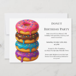 Sweet Donut Brunch | verjaardagsfeest Kaart