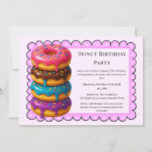 Sweet Donut Brunch | verjaardagsfeest Kaart (Voorkant)