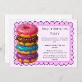 Sweet Donut Brunch | verjaardagsfeest Kaart (Voorkant / Achterkant)