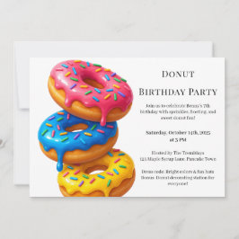 Sweet Donut Brunch | verjaardagsfeest Kaart