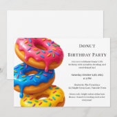 Sweet Donut Brunch | verjaardagsfeest Kaart (Voorkant / Achterkant)