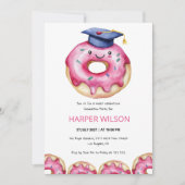Sweet Donut Graduation Party Kaart (Voorkant)