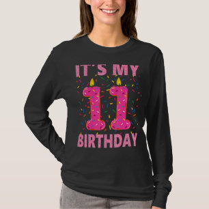 Sweet Donut Het is mijn 11e verjaardag 11 jaar oud T-shirt
